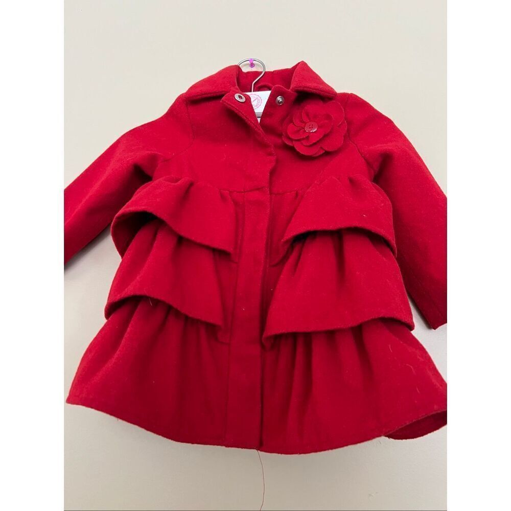 Cherokee Red Ruffles Girls Jacket Little Girls Size 2T Coat - Picture 2 of 7